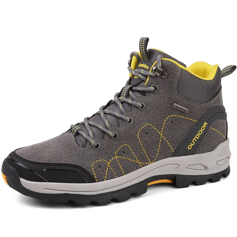 dark grey gold Hundunsnake/высокие мужские походные ботинки; Трекинговые уличные ботинки; мужские треккинговые ботинки; мужские горные ботинки; треккинговые ботинки; мужские кроссовки; T537 - Цвет: dark grey gold