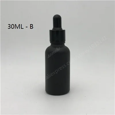 30ML B 10 мл 15 мл 20 мл 30 мл Черная Стеклянная бутылка с капельницей матовое черное стекло Пипетка бутылка - Цвет: 30ML B