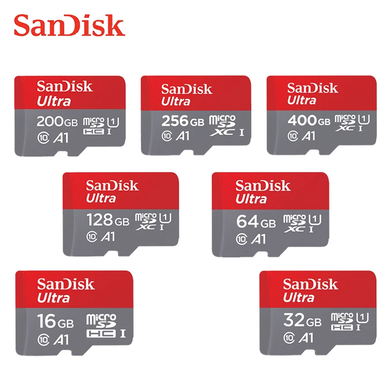 Sandisk micro sd 16GB 32GB card 64GB 128GB cartao de memoria 200GB 256GB memory class10 400GB tf with adapter | Компьютеры и офис