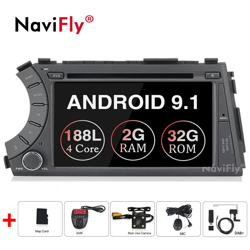Бесплатная доставка! 2 + 32G Android 9 1 Автомобильный dvd Радио gps навигация для ssangyong Kyron