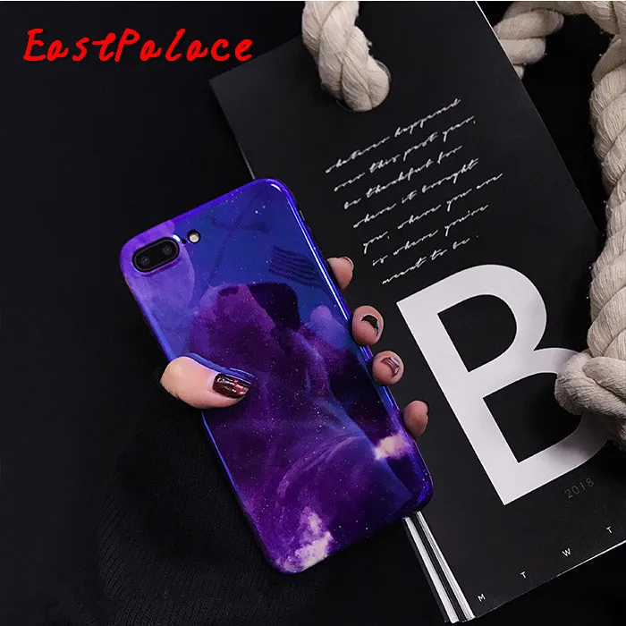 Мягкий чехол с голограммой Blue Ray для IPhone X XS 10 8 8P 7 Plus 6 S 6s 6plus 7plus Чехол Фиолетовый