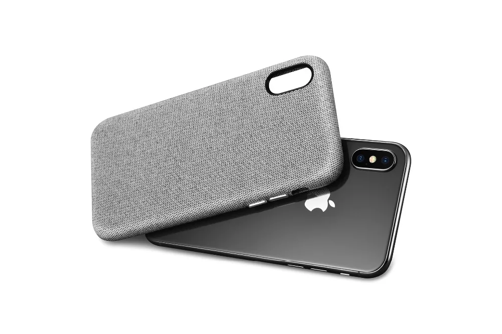 Серый Оригинальный XOOMZ снежный узор ткань чехол для iPhone X Модная тонкая мягкая