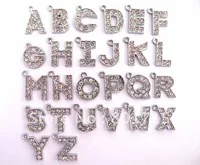 10p разноцветный Английский алфавит, стразы 8 мм A-Z Подвески с буквами DIY Аксессуары подходят 8 мм браслет и ошейник для домашних животных
