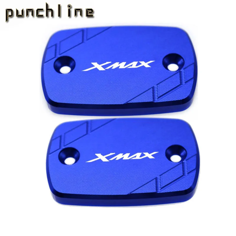 Blue Logo (XMAX) Подходит для YAMAHA XMAX 300 X-MAX 250 X-MAX 125- XMAX 400 передний тормозной цилиндр Крышка Резервуара - Цвет: Blue Logo (XMAX)