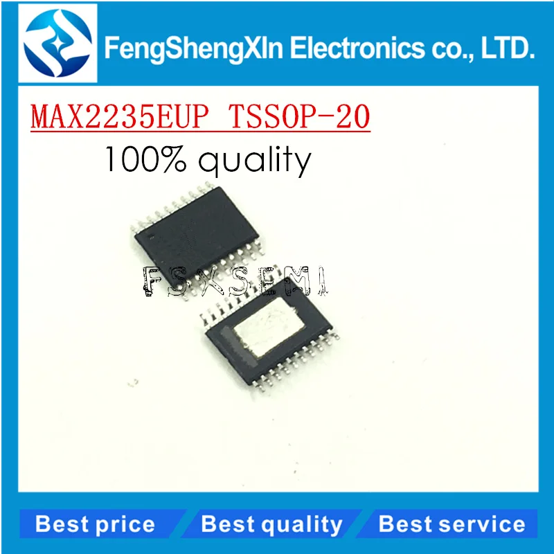 

10pcs/lot New MAX2235 MAX2235EUP TSSOP-20 +3.6V, 1W Autoramping Power Amplifier for 900MHz Applications