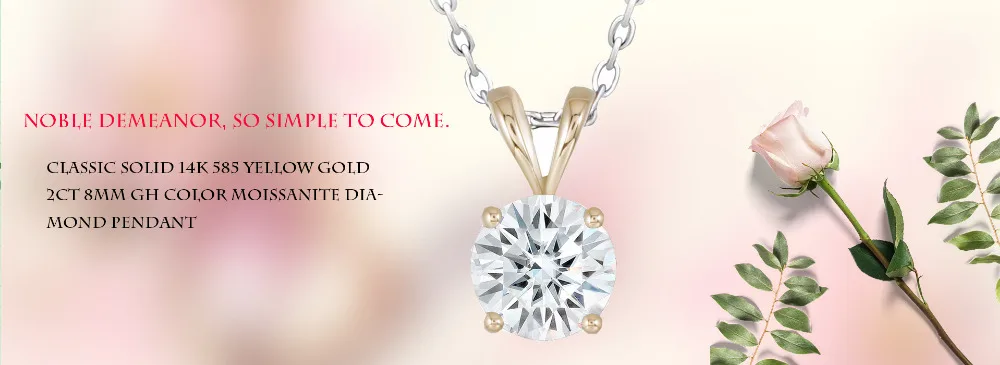 DovEggs Стерлинговое Серебро 925 пробы 1.2CT 7 мм цвет GH Moissanite Slide Solitaire ожерелье для женщин вечерние подарки