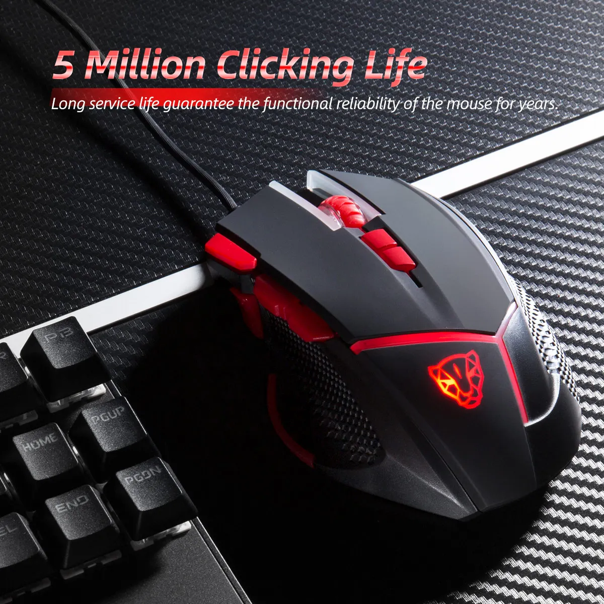 MOTOSPEED V18 мышь Проводная игровая мышь 4000 dpi 9 Кнопок светодиодный светильник Кнопка огонь/Снайпер кнопка для ноутбука ПК компьютер геймер мышь