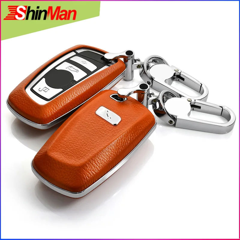 ShinMan высококачественный смарт ключ с дистанционным управлением из коровьей кожи