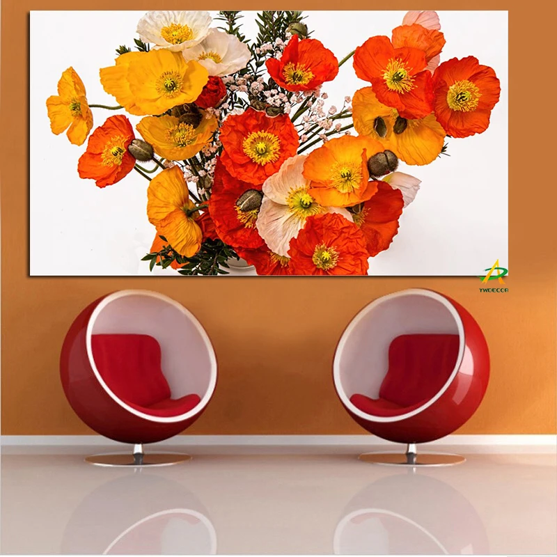 YWDECOR букет Маков в ваза холст для живописи художественная фотография цифровая