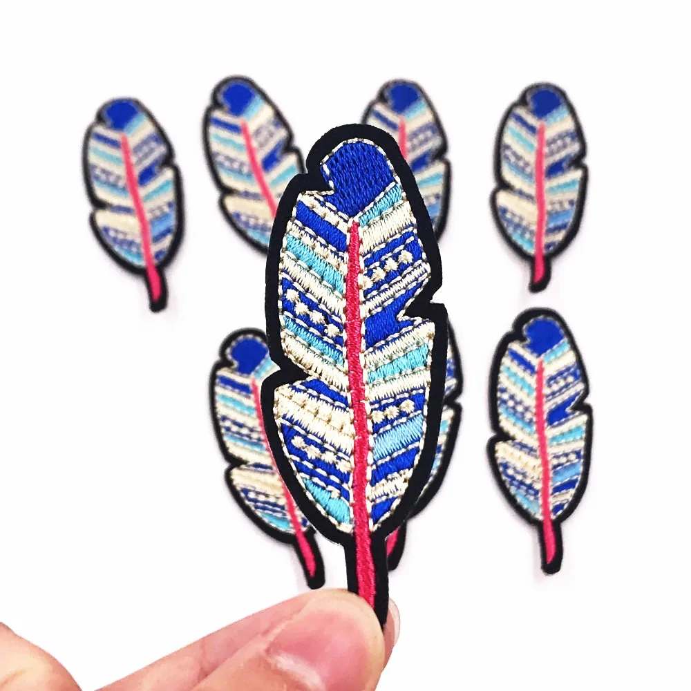 10 шт. яркие листки вышитые железные нашивки для одежды DIY аксессуары Наклейки