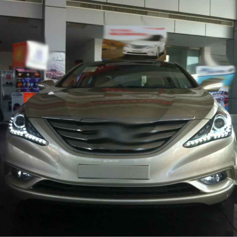 Vland Factory автомобильные аксессуары головная лампа для hyundai Sonata 2011- светодиодный головной светильник с ангельскими глазами