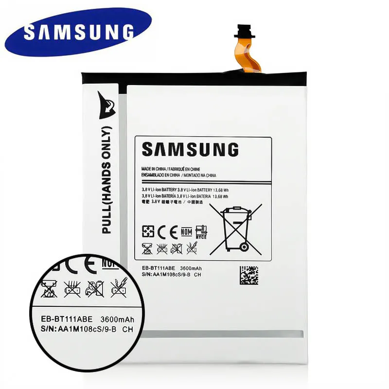 Оригинальная замена Батарея для SAMSUNG T115 T116 SM-T110 SM-T111 натуральная планшеты EB-BT111ABE