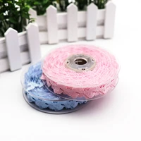 baby shower 15mm 5yard pinkblue baby foot ribbon birthday gift wrapping kids party diy handwork craft party decorations supplie