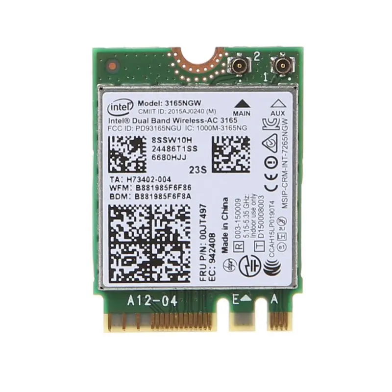 

33165ac 00JT497 Двухдиапазонная 2,4G/5G беспроводная WiFi сетевая карта для Lenovo E460 E560 E470 E570