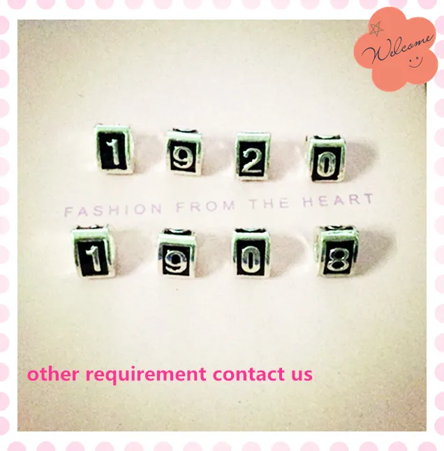 Серебряное общество Европейские Бусины с большим отверстием номер 1920 1908 1913 1922