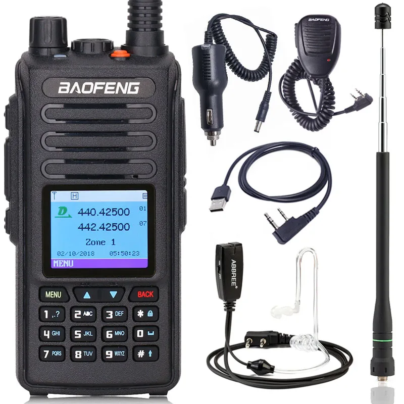 Baofeng DMR DM 1702 (GPS) рация VHF UHF Двухдиапазонная 136 174 и 400 470 МГц двухчасовая Tier 1 & 2|Рации| |
