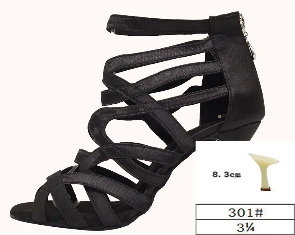 Heel-301 HXYOO/ стиль; черные туфли на высоком каблуке 8-10 см; Профессиональная удобная женская обувь для латинских танцев; Обувь для бальных танцев, танго, сальсы; ZC41 - Цвет: Heel-301