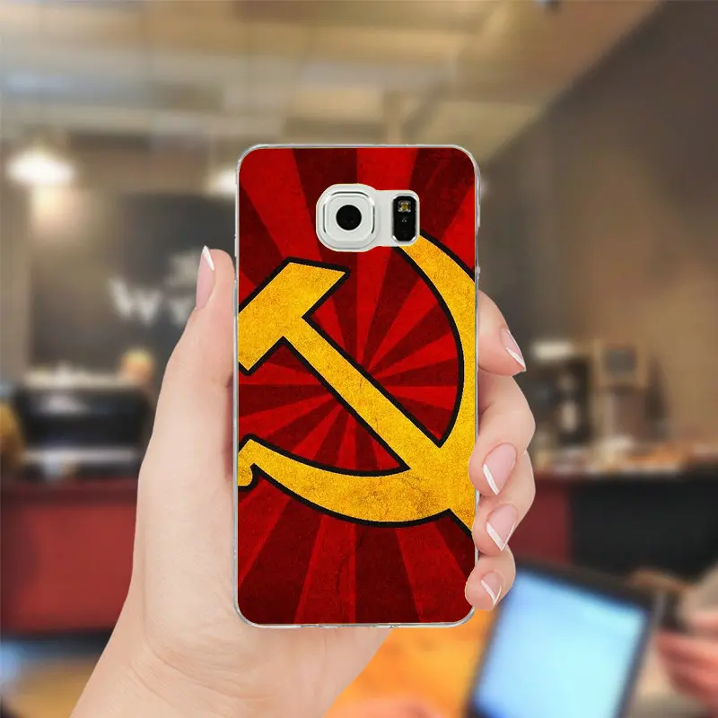 Флаг Российской Федерации Красная Армия мягкие чехлы TPU для samsung Galaxy Note 2 3 4 5 8 S2 S3 S4