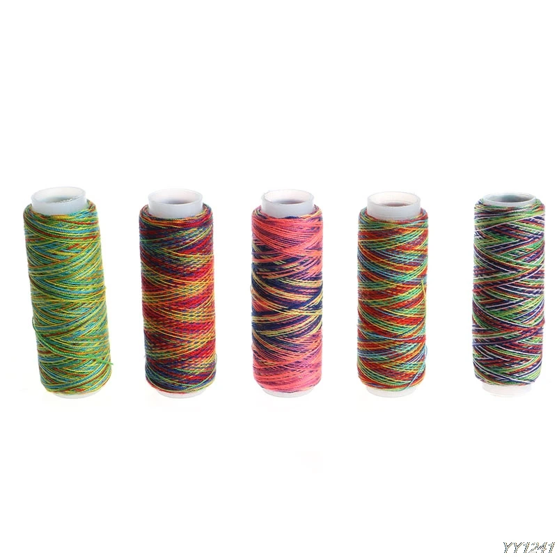 5 шт. разноцветные ленты из полиэстера|thread overlock|sewing machine threadmachine thread |