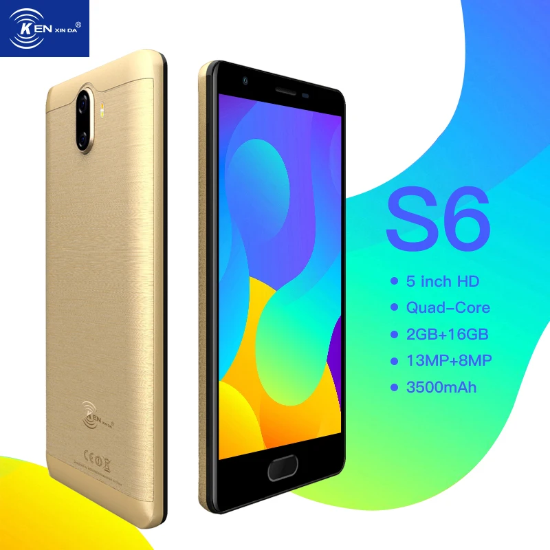 4G KXD KENXINDA S6 Android-смартфон Оперативная память 2 Гб Встроенная 16 MTK6737 4 ядра
