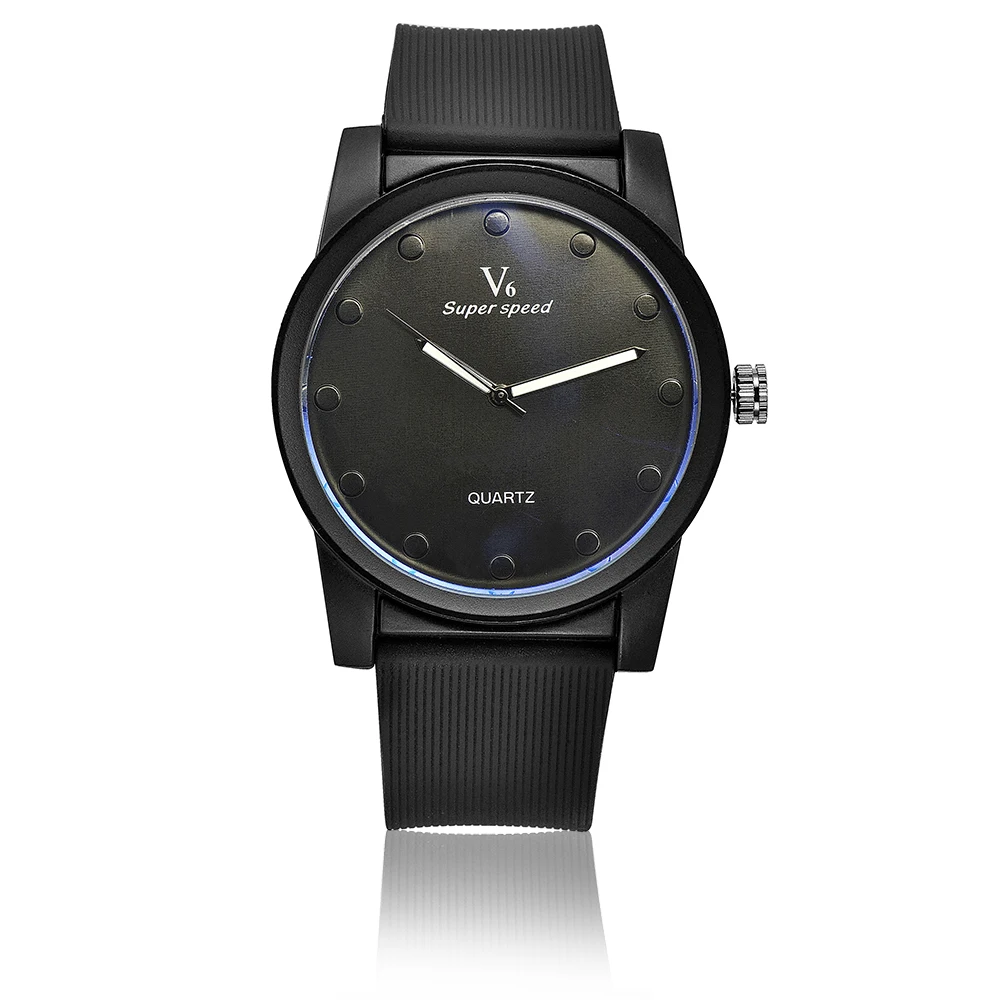 Лидер продаж мужские спортивные часы Montre Homme V6 резиновые кварцевые повседневные