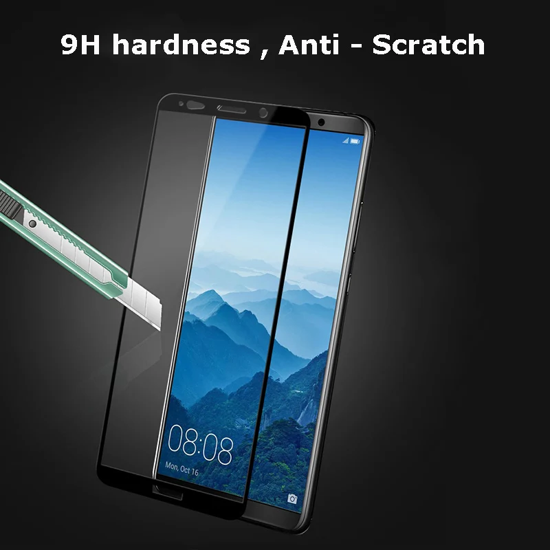 Для Huawei Mate 9 закаленное стекло 3D полное покрытие углеродное волокно Защита экрана