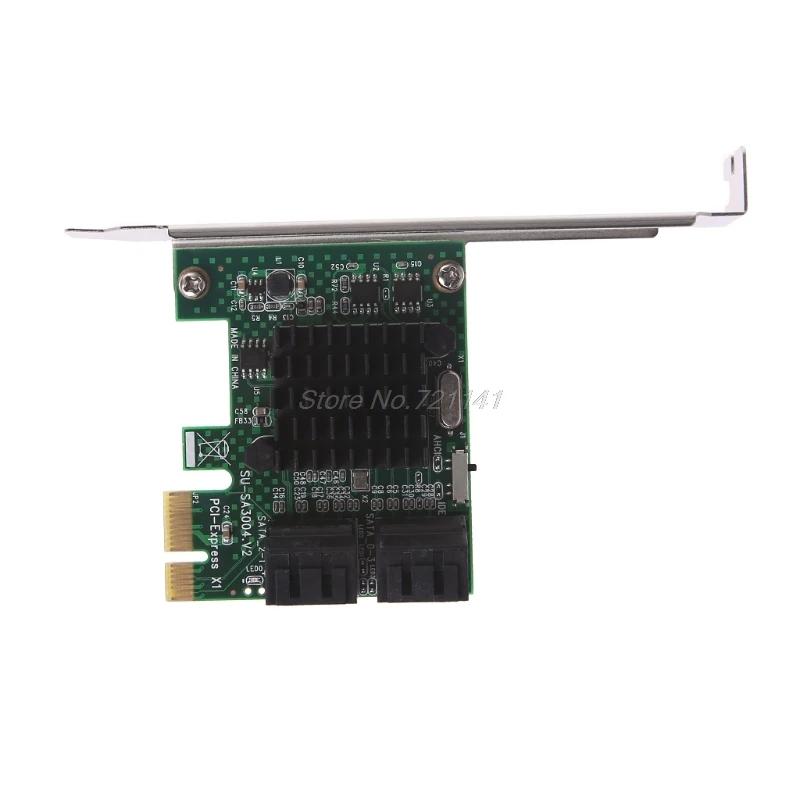 PCI E Express 1x в 4 портовый Sata 3 0 III 6G конвертер контроллер адаптер карты Прямая