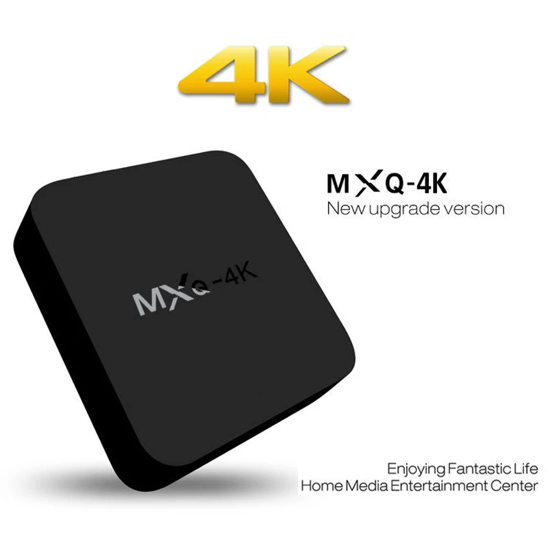 Mxq 4 К 10 бит 60FPS H.265 RK3229 Quad-Core Smart Android ТВ коробка 1 ГБ 8 HD 1080 P * 2 2.4 г Wi-Fi потоковое Коди