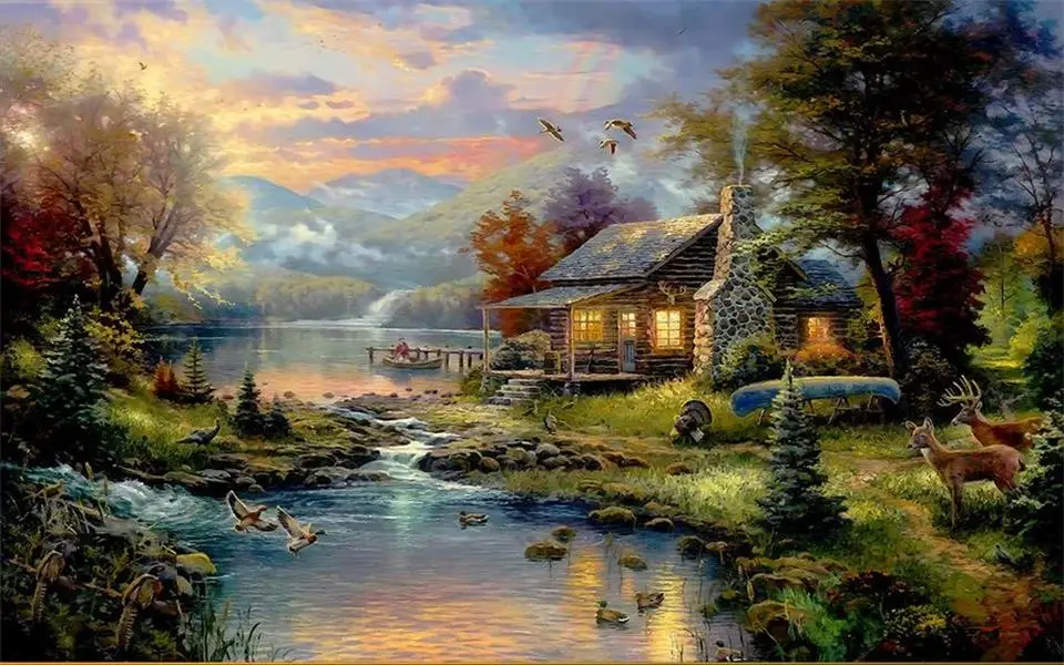 3D-обои на заказ фотообои для гостиной с изображением сказочного пейзажа