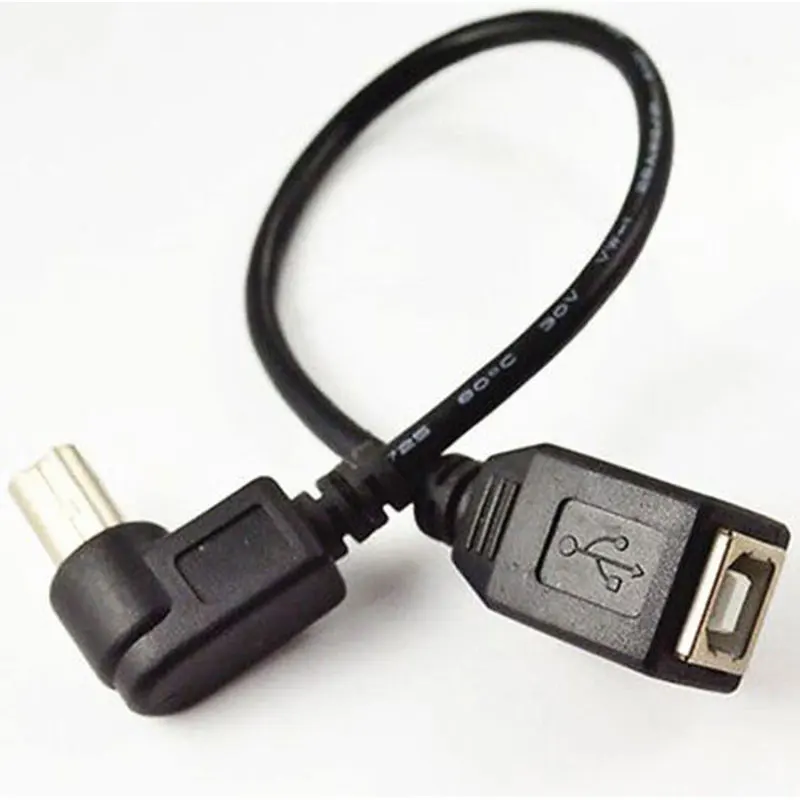 25 см 90 градусов USB 2 0 Тип B папа к Type Женский принтер удлинитель