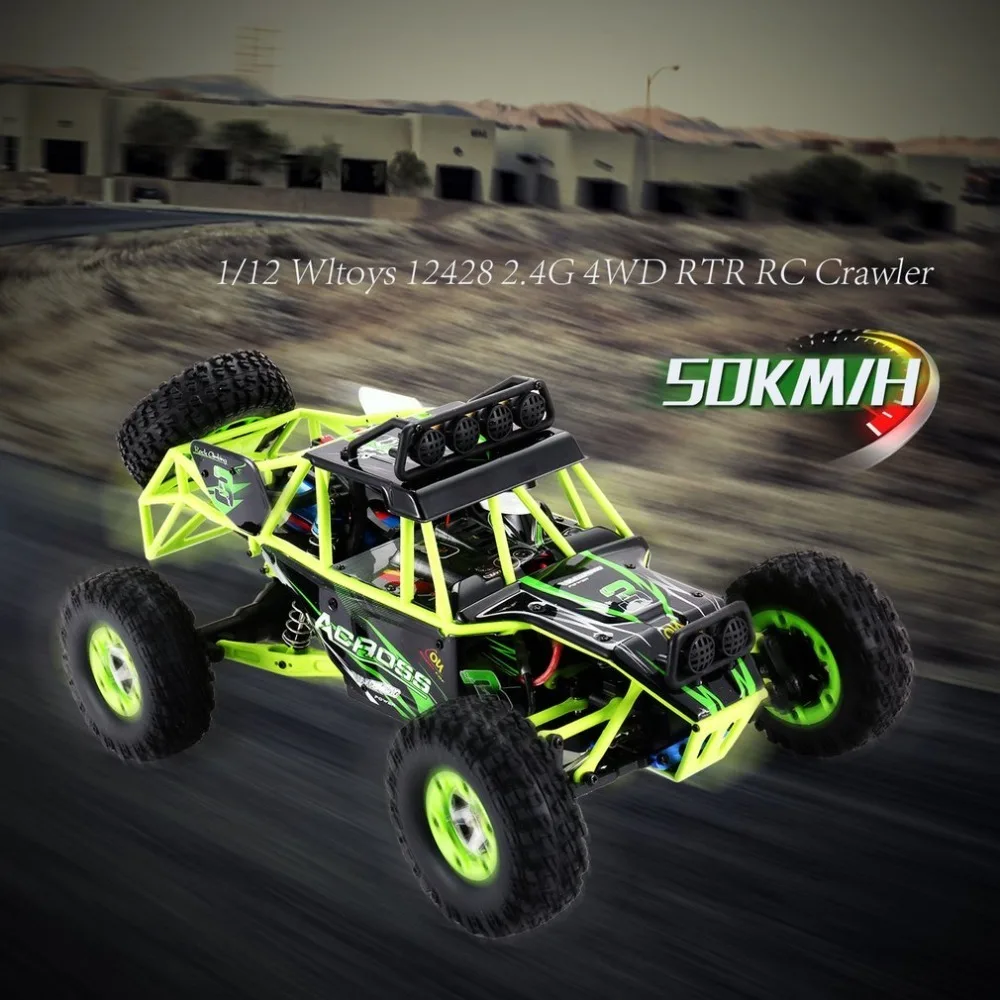 Wltoys 12428 1/12 2 4 г 4WD высокая скорость 50 км/ч Электрический матовый гусеничный
