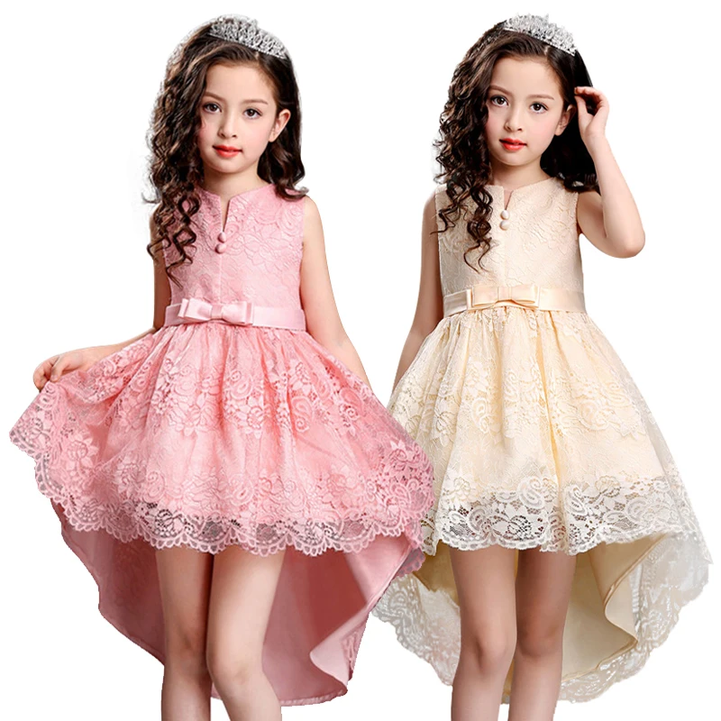 mitun Girl Dress Lace Mopping the floor Children Kids Dresses For Girls Birthday Outfits Evening Party Formal Wear | Детская одежда и