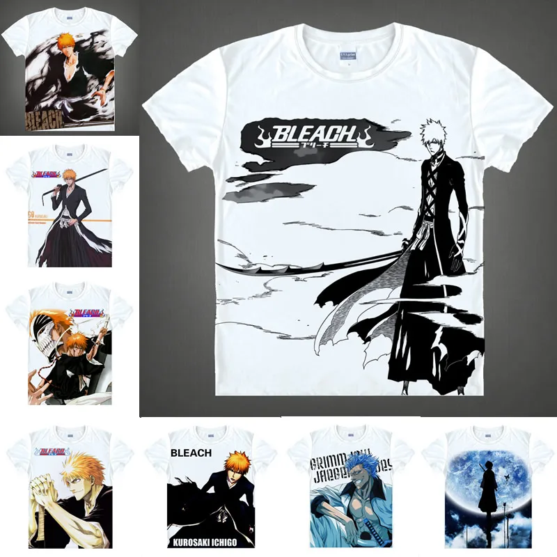 Coolprint аниме рубашка Tite Kubo отбеливающие футболки разных стилей с коротким рукавом