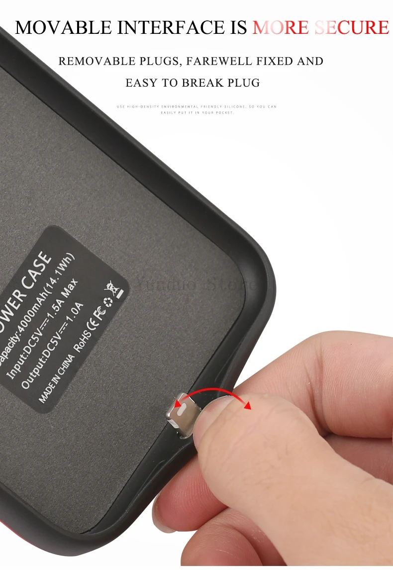 4000 мАч ударопрочный Аккумулятор Чехол для iPhone 5S, SE SE2 5G i5 i5s power pack Silm силиконовый аккумулятор зарядное устройство чехол зарядка задняя крышка