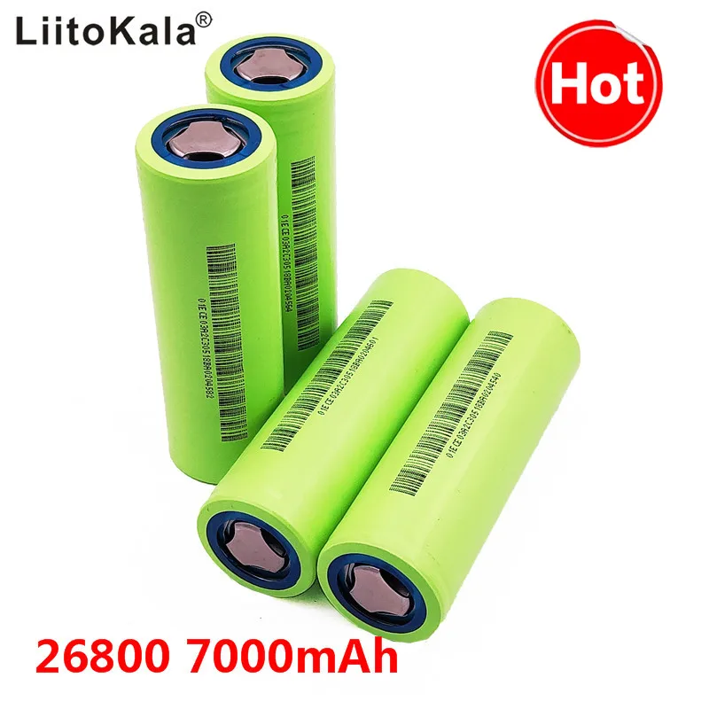 LiitoKala 26800 7000 li-ion 3 7 v 5C разряд литий-полимерный аккумулятор для фонарика