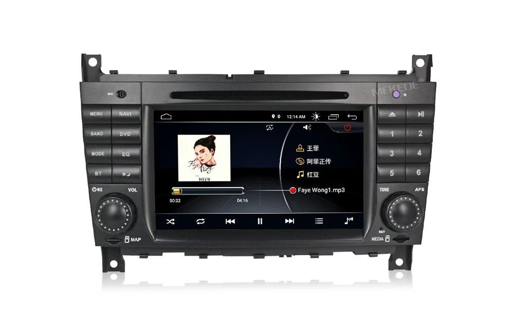 Android 9 четырехъядерный HD Автомобильный dvd-плеер с экраном gps для Benz C Class W203 2004-2007 c200 CLK W209 16G карта