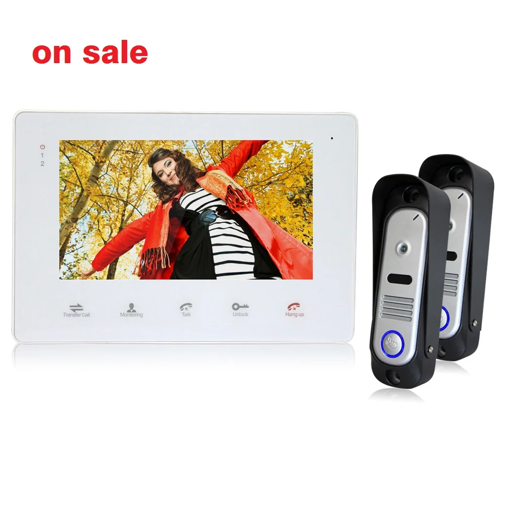 Homefong 7 дюймов TFT ЖК-дисплей монитор Цвет видео Регистраторы домофон дверной