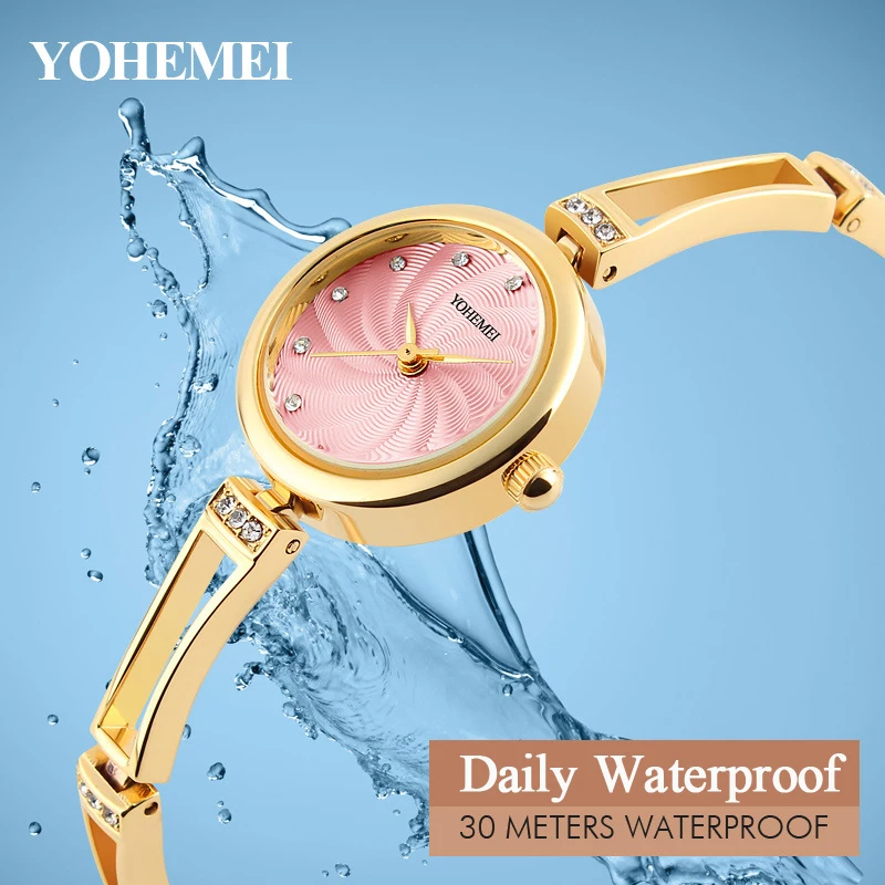 Yohemei Женская одежда Мода кварцевые часы ювелирные изделия застежка браслета