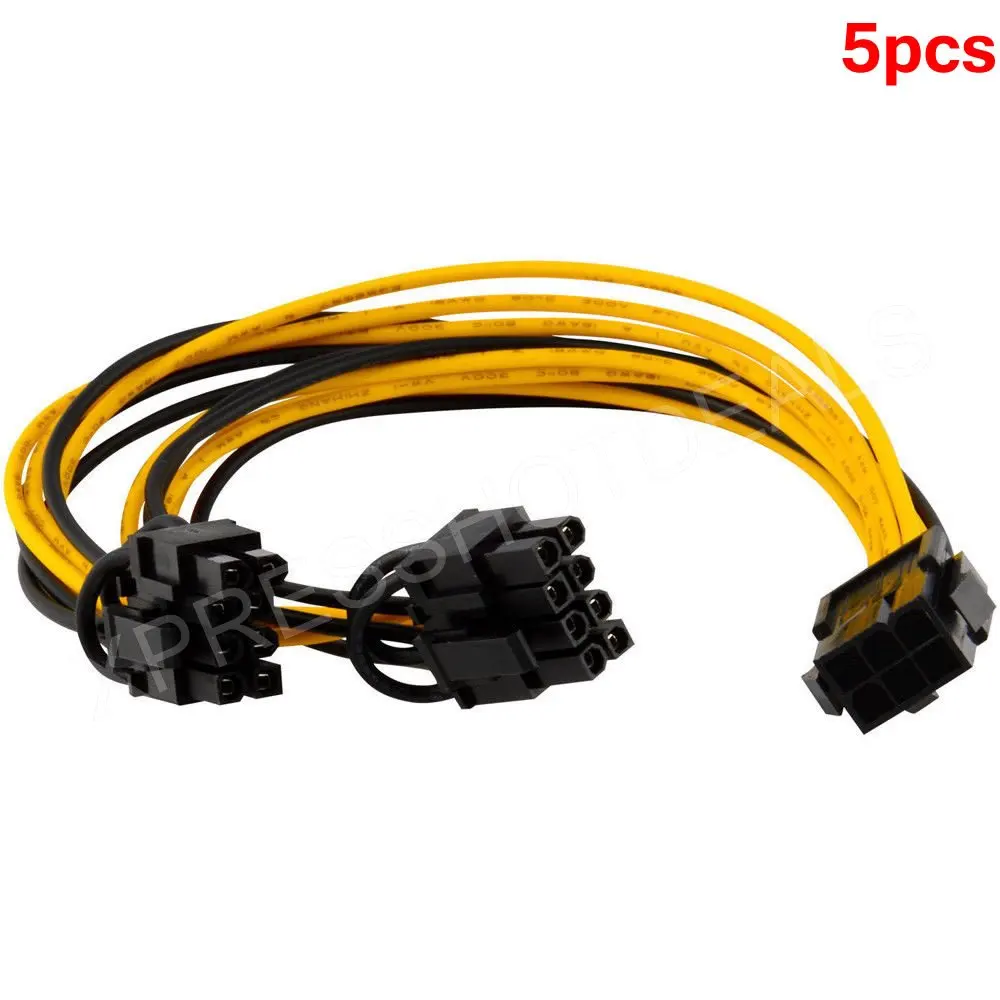5pcs PCI-E 6 pin to 2x 6+2 (6 pin/8 pin) Power Splitter Cable | Компьютеры и офис