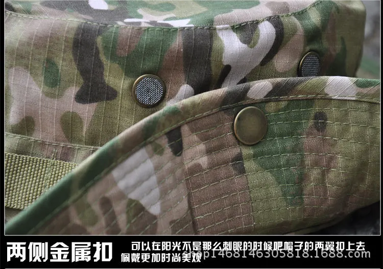 Широкие полями моющиеся Boonie летние шляпы Регулируемая камуфляжная Панама охота на открытом воздухе Складная Защита от солнца УФ Sunhat
