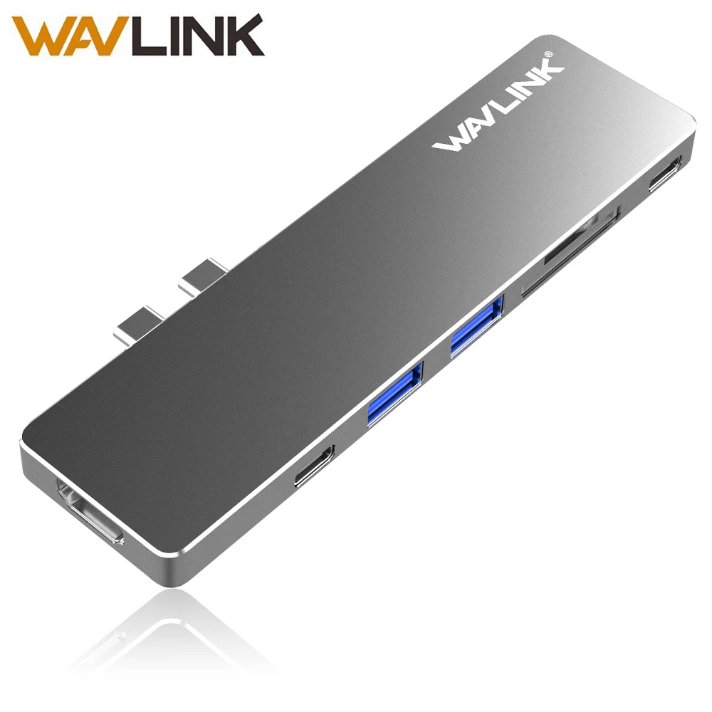 Wavlink двухпортовый type C концентратор для HDMI адаптер MacBook Pro USB 40 Гбит/с 3 0 4 k @ 30 Гц