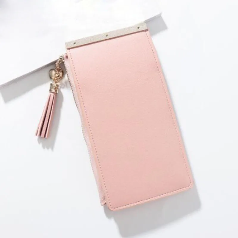 

2019 Hot women credit card holder leather travel wallets bags ladies Clutch purse id cardholder Black carteira feminina WT022