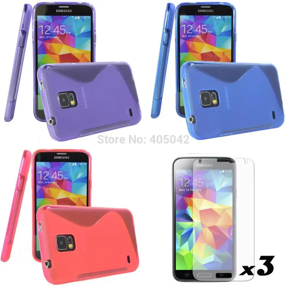 Мягкий гелевый Чехол из ТПУ 3 x для Samsung Galaxy S5 SV I9600 G900|case cover|for samsung galaxycover covers |