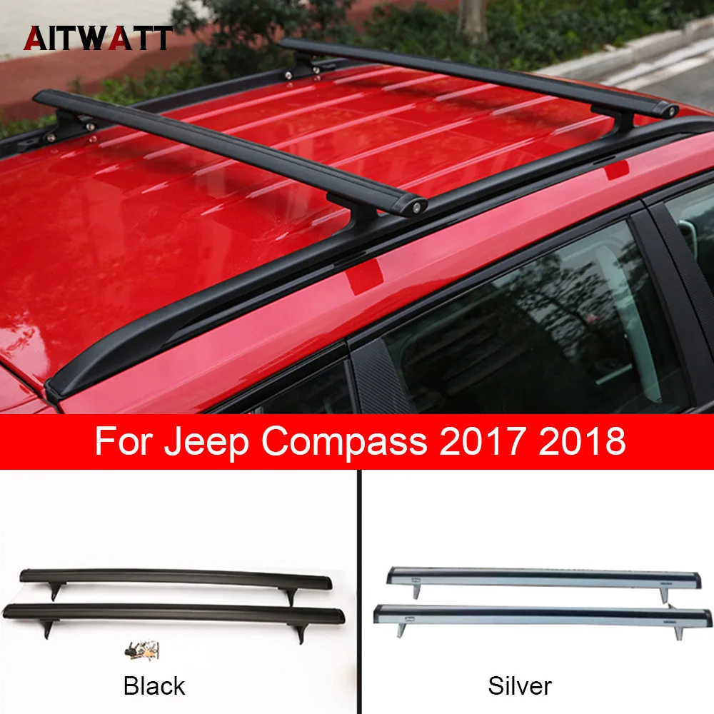 Багажник на крышу подходит для Jeep Compass 2017 2018 из алюминиевого сплава боковые рейки