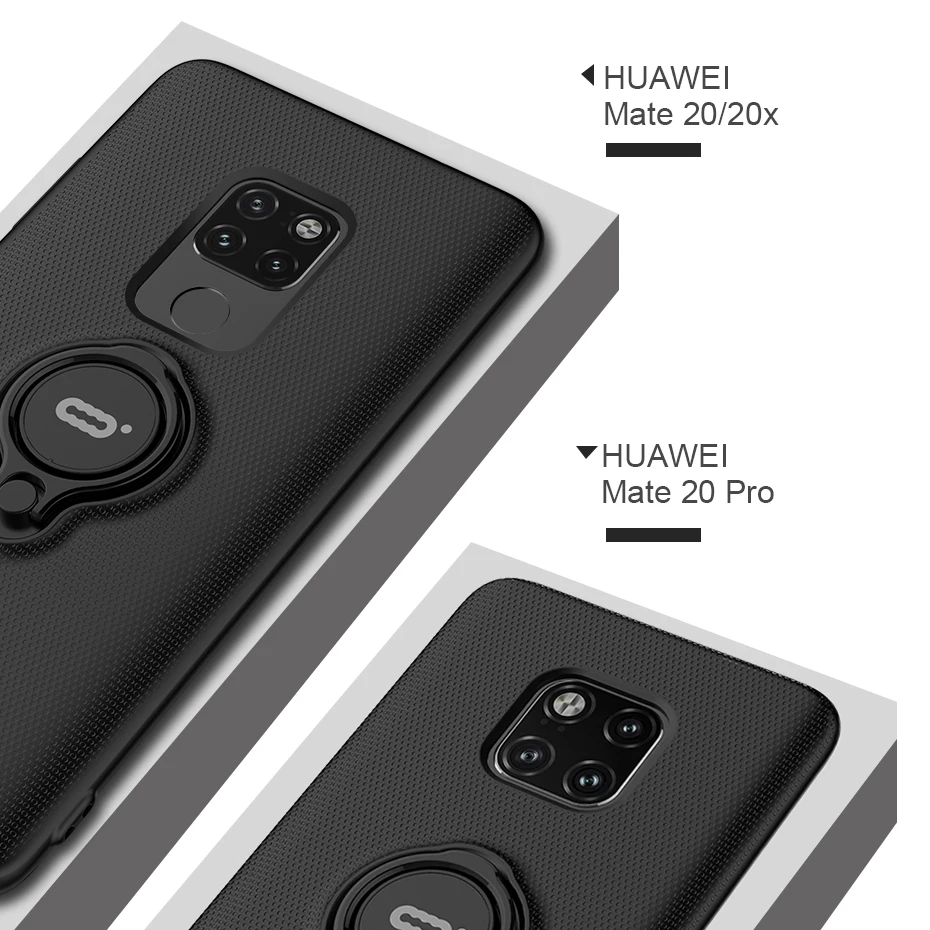 Чехол huawei mate 20 Pro Магнитный чехол с кольцом бронированный жесткие чехлы для