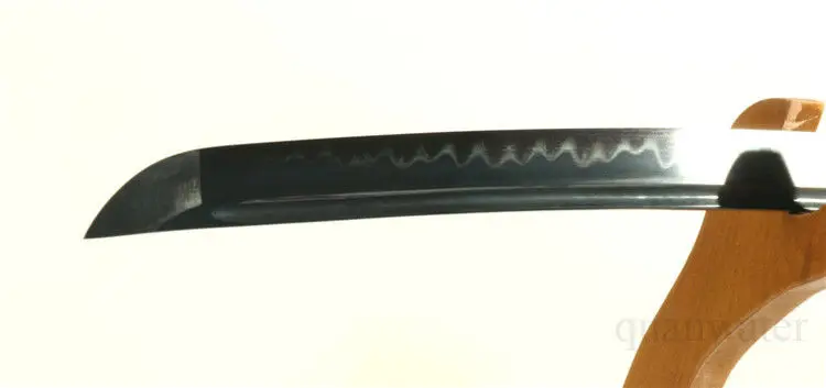 

Folded Steel Clay Tempered BLack Blade Japanese Sword Katana Carved
