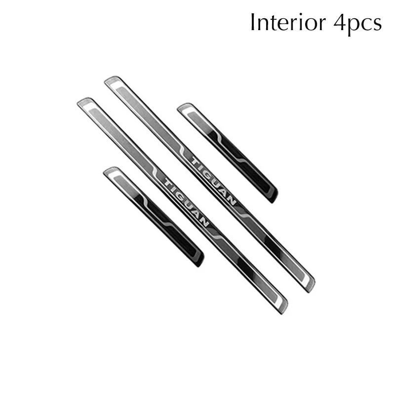 Internal 4pcs Для Volkswagen Tiguan MK2, европейская версия, Накладка на порог автомобиля, приветствуется, педаль, Стайлинг автомобиля - Название цвета: Internal 4pcs