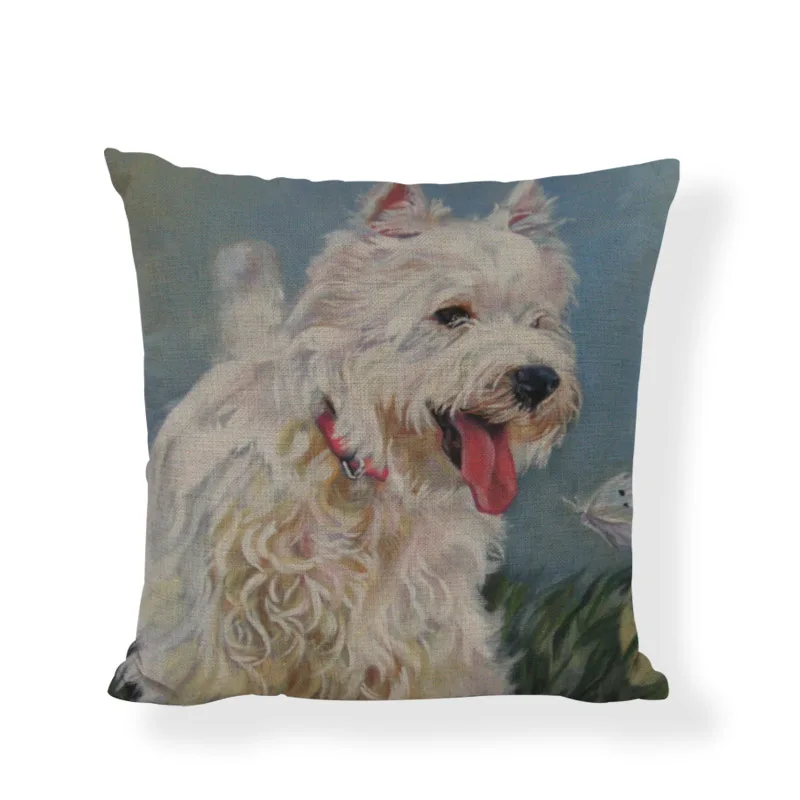 Наволочки для подушек с изображением Бультерьера Квадратные наволочки милые