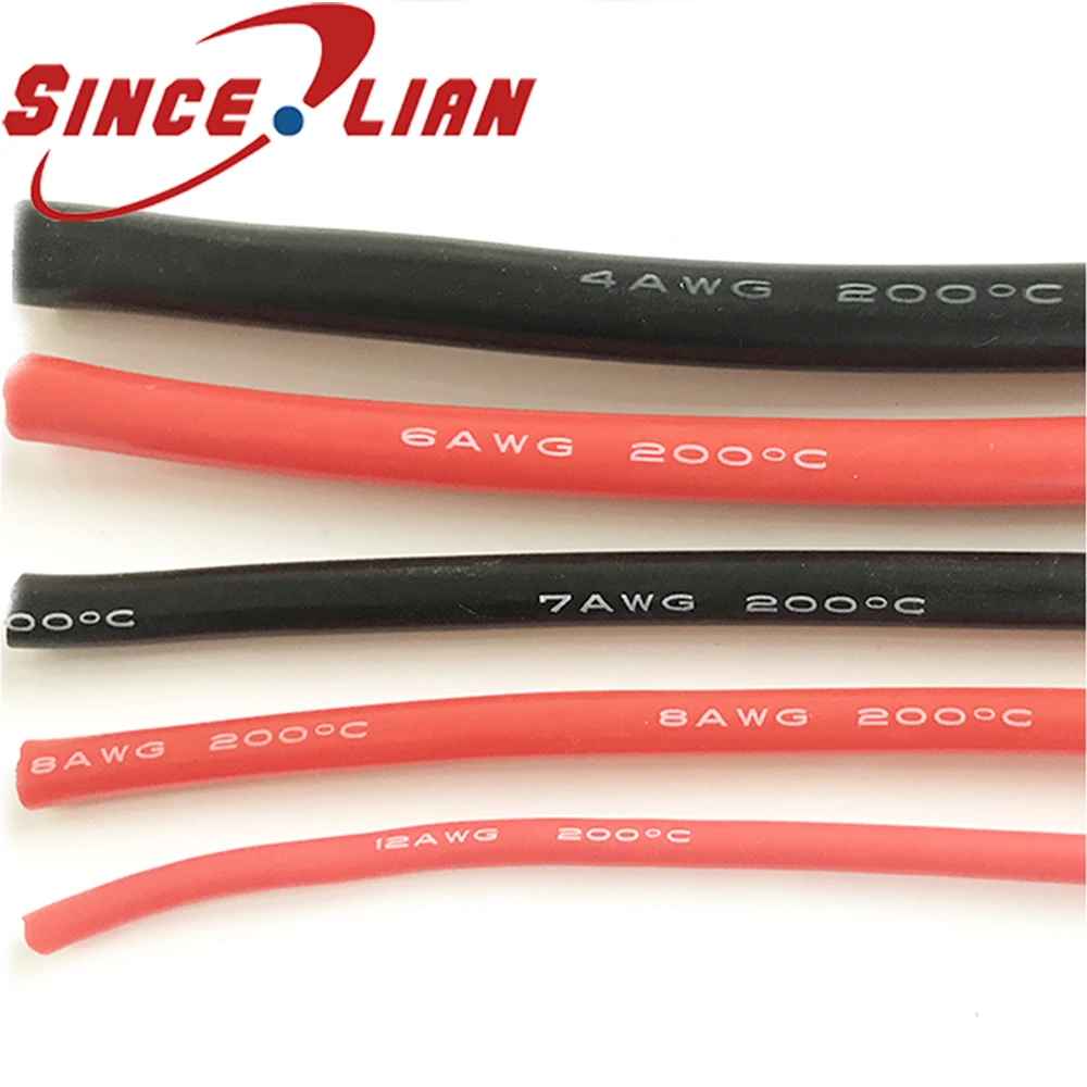 1 м силиконовый провод 12AWG 14AWG 15AWG 16AWG 18AWG 20AWG 22AWG 26AWG 28AWG 30AWG черный красный