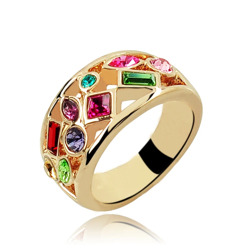 Бесплатная доставка @ аксессуары винтажное женское кольцо с кристаллами aurora borealis|ring space|accessories ringring double |